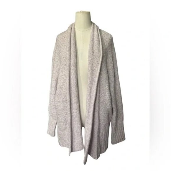 Anthropologie Angel of The North Knit Cardigan Sweater Lilac Pink Sz M Chunky - Picture 4 of 6